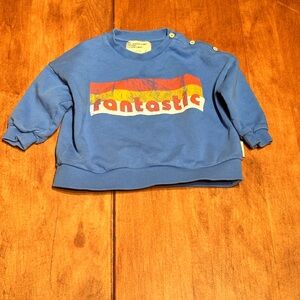 Vibrant Blue Kids Sweatshirt with 'Fantastic' Print